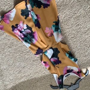 Yellow floral dress